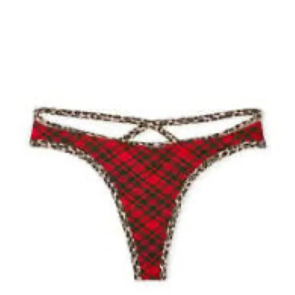 Victoria’s Secret Strappy Plaid Thong NWT - Picture 4 of 12